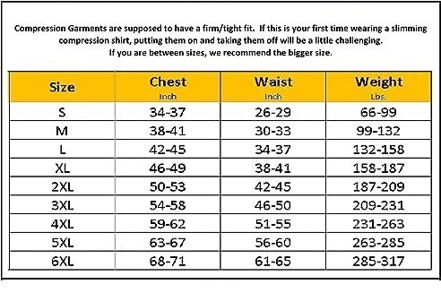 Men’s Slimming Compression Body Shaper V-Neck for Back Support