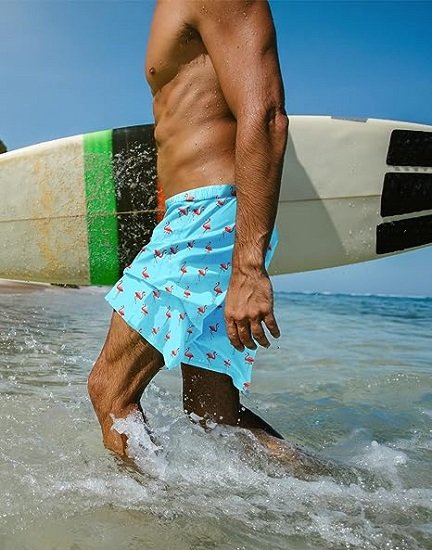 Men's Swim Trunks with Compression Liner 7 Inch Inseam Quick Dry Swim Shorts