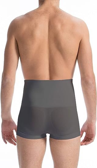 Men's shaping control boxer briefs with waist girdle